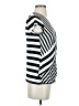 NY Collection Stripes Silver Short Sleeve Top Size S - photo 4