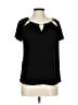 DressBarn Black Short Sleeve Blouse Size L (petite) - photo 1