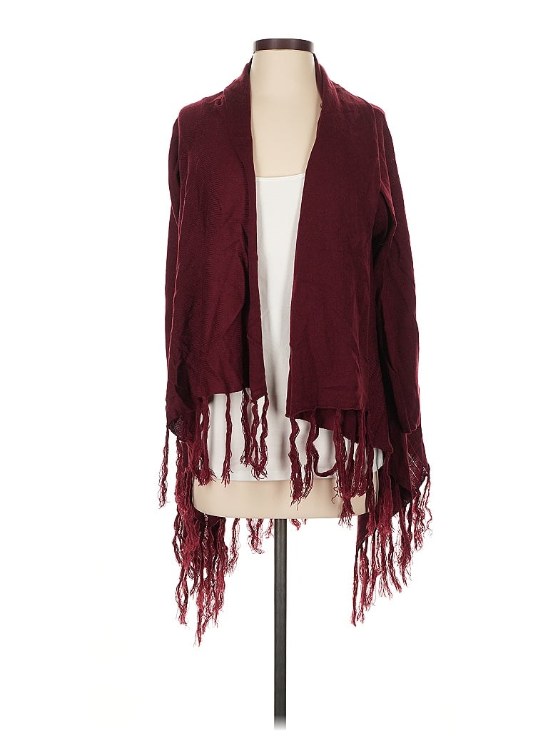 Pre-owned Love Tree Cardigan Sweater In Burgundy
