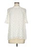 Feathers Ivory Short Sleeve Blouse Size M - photo 1