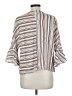 Shein Stripes Brown 3/4 Sleeve Blouse Size L - photo 2