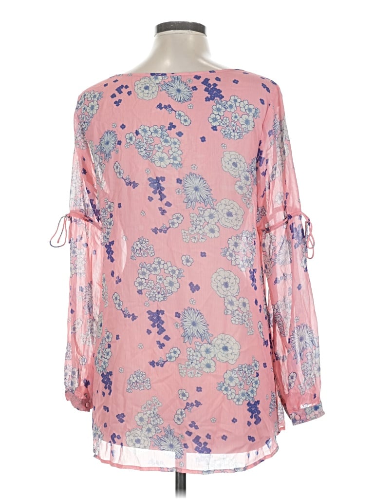 Pre-owned Modcloth 3/4 Sleeve Blouse In Pink