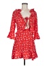 Boohoo 100% Polyester Red Casual Dress Size 6 - photo 1