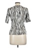 Pure Collection Animal Print Silver Short Sleeve Blouse Size 12 - photo 2