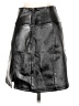 Free People 100% Polyurethane Black Faux Leather Skirt Size 4 - photo 2