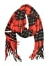 Unbranded Plaid Red Orange Scarf One size - photo 1