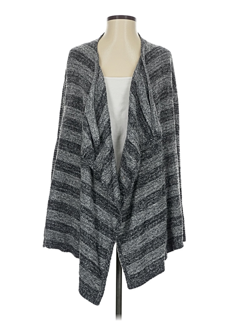 Pre-owned Barefoot Dreams Cardigan Sweater In Gray