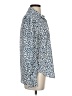 UNTUCKit 100% Polyester Animal Print Blue Long Sleeve Blouse Size 2 - photo 4
