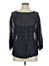 Wrap 100% Viscose Black 3/4 Sleeve Blouse Size M - photo 1