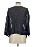 Wrap 100% Viscose Black 3/4 Sleeve Blouse Size M - photo 2