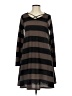 Bellamie Stripes Brown Casual Dress Size S - photo 1