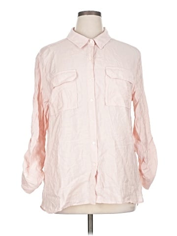 TWO by Vince Camuto 3/4 Sleeve Button-Down Shirt (view 1)