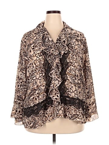 Signature by Robbie Bee 3/4 Sleeve Blouse (view 1)
