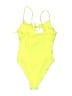 Zara Solid Yellow One Piece Swimsuit Size S - photo 2