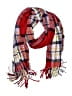 Aerie 100% Polyester Plaid Red Scarf One size - photo 1