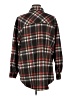 Akaiv 100% Polyester Plaid Brown Long Sleeve Blouse Size M - photo 2