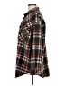 Akaiv 100% Polyester Plaid Brown Long Sleeve Blouse Size M - photo 5