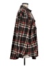 Akaiv 100% Polyester Plaid Brown Long Sleeve Blouse Size M - photo 4
