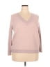 Stella & Dot Chevron-herringbone Pink Pullover Sweater Size XXL - photo 1