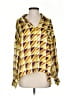 Fate 100% Polyester Color Block Yellow Long Sleeve Blouse Size S - photo 1