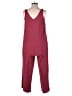 Isabel 100% Cotton Solid Burgundy Jumpsuit Size S - photo 2