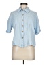 Shein 100% Polyester Blue 3/4 Sleeve Blouse Size 8 - 10 - photo 1