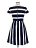 Eliza J Stripes Blue Casual Dress Size 8 - photo 2
