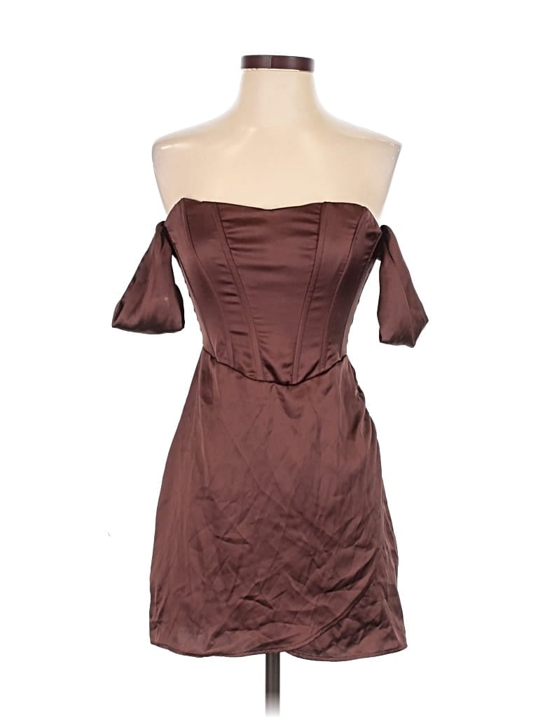 Pre-owned Bershka Cocktail Dress In Brown