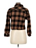 Love Notes 100% Cotton Plaid Brown Long Sleeve Button-Down Shirt Size M - photo 2