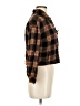 Love Notes 100% Cotton Plaid Brown Long Sleeve Button-Down Shirt Size M - photo 4
