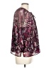 Allison Joy 100% Polyester Burgundy Long Sleeve Blouse Size L - photo 4