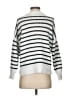 Pink Clover 100% Polyester Stripes Silver Pullover Sweater Size S - photo 2