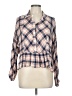 Jun & Ivy 100% Rayon Plaid Tan 3/4 Sleeve Blouse Size L - photo 1