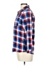 Ellison 100% Cotton Plaid Blue 3/4 Sleeve Button-Down Shirt Size L - photo 5