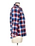 Ellison 100% Cotton Plaid Blue 3/4 Sleeve Button-Down Shirt Size L - photo 4