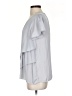 Hazel 100% Polyester Gray Short Sleeve Blouse Size S - photo 5