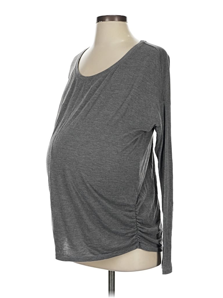 Pre-owned Ingrid & Isabel 3/4 Sleeve T-shirt In Gray