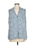 Laundry by Shelli Segal 100% Polyester Blue Sleeveless Blouse Size M - photo 1