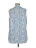 Laundry by Shelli Segal 100% Polyester Blue Sleeveless Blouse Size M - photo 2