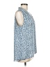 Laundry by Shelli Segal 100% Polyester Blue Sleeveless Blouse Size M - photo 4