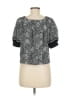 Ann Taylor LOFT Gray Short Sleeve Blouse Size M - photo 2