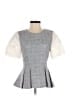 Rebecca Taylor 100% Polyester Gray Short Sleeve Top Size 2 - photo 1