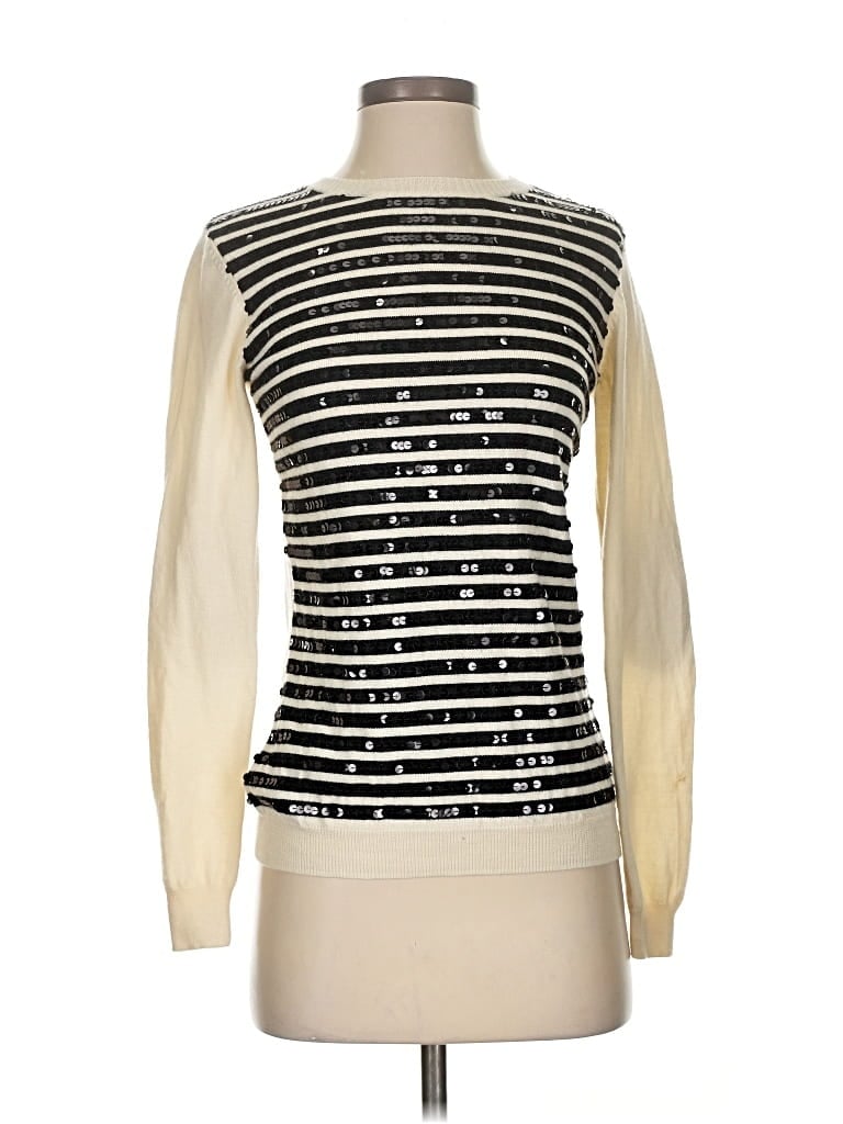 Pre-owned Gryphon New York Wool Pullover Sweater In White