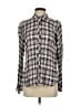 Michael Stars 100% Rayon Plaid Ivory Long Sleeve Button-Down Shirt Size Sm (0) - photo 1