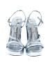 Zara Metallic Silver Blue Sandals Size EU 41 - photo 2