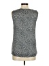 Ann Taylor LOFT 100% Polyester Gray Sleeveless Blouse Size M - photo 2