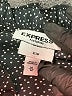 Express 100% Polyester Polka Dots Black Long Sleeve Blouse Size M - photo 7