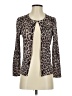 Dana Buchman Animal Print Color Block Leopard Print Brown Tan Cardigan Size P (petite) - photo 1