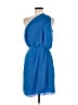Rebecca Taylor 100% Polyester Solid Blue Cocktail Dress Size 6 - photo 1