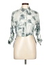 Love Notes 100% Rayon Print Teal 3/4 Sleeve Blouse Size L - photo 1